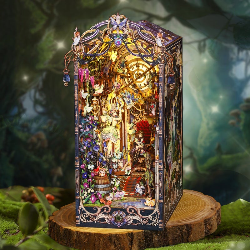 Diy Cottage Fairy Tale Elf Three-Dimensional Book Stand Model Hand-Assembled Creative Birthday Gift Decoration - Image 1